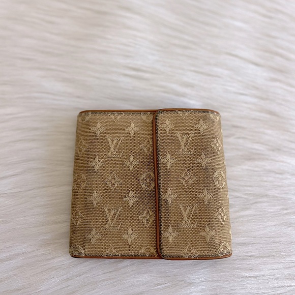 LOUIS VUITTON CANVAS MINI LIN WALLET - Picture 2 of 15